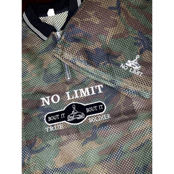 VTG 90s Master P No Limit Soldier Camo Mesh Shirt and Shorts Set Size L - Picture 10 of 16